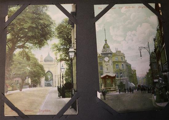 Two albums of Edward VII and later postcards
